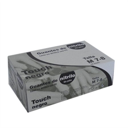 Luvas Nitrilo Tamanho M s/Pó Preto 100un