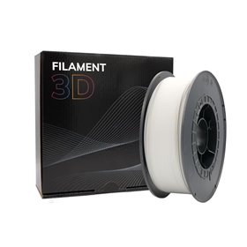 Filamento 3D PLA, Diâmetro 1.75mm, Bobina 1kg, Branco - Compatível