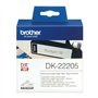 Brother DK22205 - Etiquetas originais de tamanho personalizado - Largura 62 mm x 30,48 metros - Texto preto sobre fundo branco
