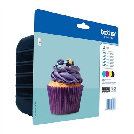 Brother LC123 4-Pack Tinteiros originais - LC123VALBP