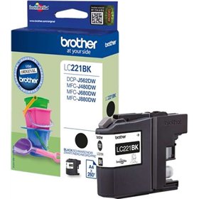 Tinteiro original Brother LC221 Preto - LC221BKBP