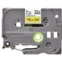 Etiquetas laminadas original Brother TZe621 - Texto preto em fundo amarelo - 9 mm de largura x 8 metros