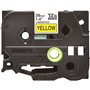 Etiquetas laminadas original Brother TZe661 - Texto preto em fundo amarelo - Largura 36 mm x 8 metros