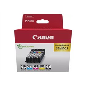 Tinteiros originais Canon PGI580/CLI581, Pack de 5 unidades - 2078C007