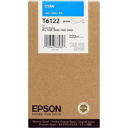 Tinteiro original Epson T6122 Ciano - C13T612200