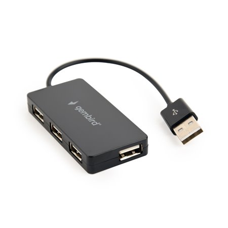 Gembird USB Hub 2.0 4 Portas Preto