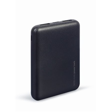 Powerbank Gembird 5000Mah 1X Microusb A 2X USB-A Preto