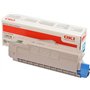 Toner original OKI C612 ciano - 46507507