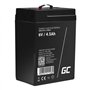 Bateria Chumbo Gel AGM 6V 4.5A GREEN CELL