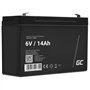 Bateria Chumbo Gel AGM 6V 14A GREEN CELL
