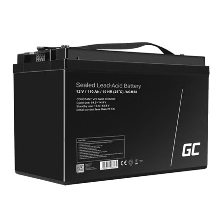 Bateria Chumbo Gel AGM 12V 110A GREEN CELL