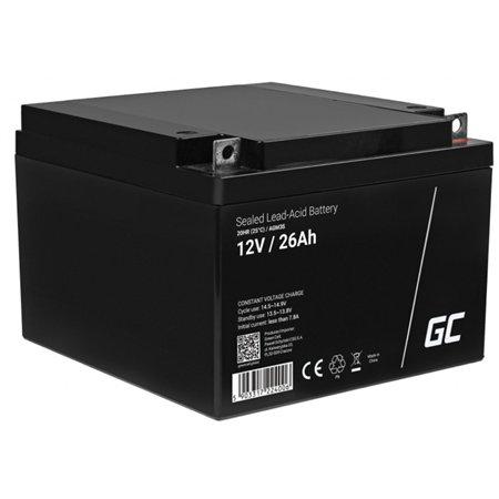 Bateria Chumbo Gel AGM 12V 26A GREEN CELL