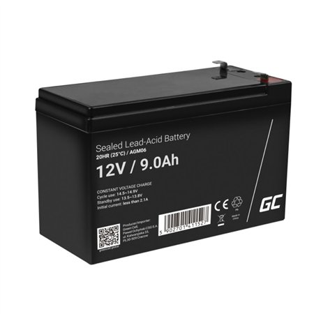 Bateria Chumbo Gel AGM 12V 9A GREEN CELL