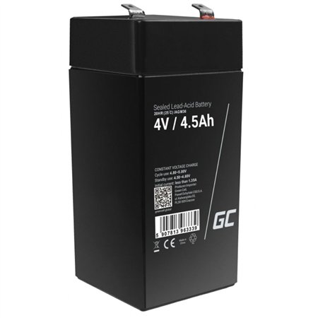 Bateria Chumbo Gel AGM 4V 4.5A GREEN CELL