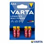 Pilha Alcalina LR03/AAA 1.5V 4x Longlife Max Power VARTA