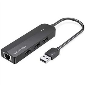 Dock USB 2.0 Vention CHPBB, 3xUSB, 1xMicro USB PD, 1xRJ45, Preto