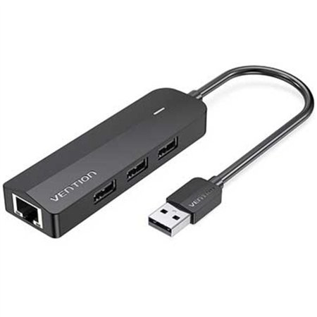 Dock USB 2.0 Vention CHPBB, 3xUSB, 1xMicro USB PD, 1xRJ45, Preto