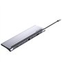 Docking USB-C Vention THTHC/ 1xHDMI/ 1xVGA/ 3xUSB/ 1xUSB-C/ 1xUSB-C PD/ 1xRJ45/ 1xLeitor de Cartões SD e MicroSD/ Jack 3.5/ Cinz