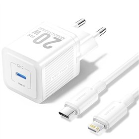 Carregador de Parede GaN Vention TZ-FEPW0-EU-02/ 1xUSB-C + Cabo Lightning/ 20W