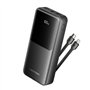 Powerbank 20000mAh Vention FHPB0, 22.5W, Preta, Inclui Cabo USB TIpo-C e Lightning