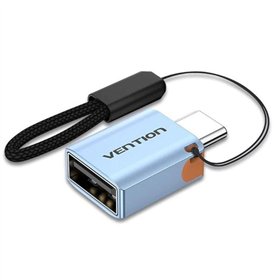 Adaptador OTG USB 3.1 Vention CUBH0, USB Tipo-C Macho - USB Fêmea, Azul