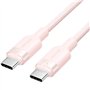 Cabo USB 2.0 Tipo-C 3A Vention TRDPF, USB Tipo-C Macho - USB Tipo-C Macho, Até 60W, 480Mbps, 1m, Rosa