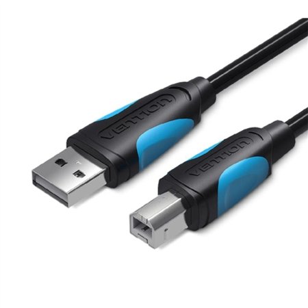Cabo USB 2.0 Impressora Vention VAS-A16-B500, USB Tipo-B Macho - USB Macho, 480Mbps, 5m, Preto