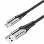 Cabo USB 2.0 Vention COAHH, microUSB Macho - USB Macho, Até 60W, 480Mbps, 2m, Cinza