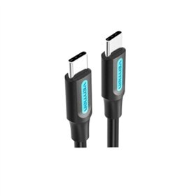 Cabo USB 2.0 Tipo-C Vention COSBH, USB Tipo-C Macho - USB Tipo-C Macho, Até 60W, 480Mbps, 2m, Preto