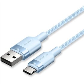 Cabo USB 2.0 Tipo-C Vention CTNLH, USB Tipo-C Macho - USB Macho, Até 60W, 480Mbps, 2m, Azul