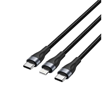 Cabo USB Tipo-C Vention H17BAV, USB Tipo-C Macho - Lightning Macho, USB Tipo-C Macho, 60W, 480Mbps, 1.2m, Preto