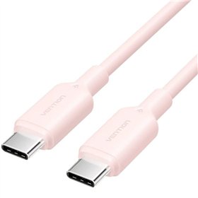 Cabo USB 2.0 Tipo-C 3A Vention TRCPH, USB Tipo-C Macho - USB Tipo-C Macho, Até 60W, 480Mbps, 2m, Rosa