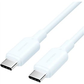 Cabo USB 2.0 Tipo-C 3A Vention TRCSF, USB Tipo-C Macho - USB Tipo-C Macho, Até 60W, 480Mbps, 1m, Azul