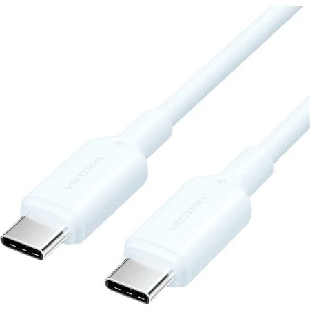 Cabo USB 2.0 Tipo-C 3A Vention TRCSF, USB Tipo-C Macho - USB Tipo-C Macho, Até 60W, 480Mbps, 1m, Azul