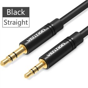 Cabo Stereo Vention BALBD, Jack 3.5 Macho - Jack 2.5 Fêmea, 50cm, Preto