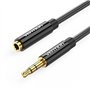 Cabo Stereo Vention BBZBD, Jack 3.5 Macho - Jack 3.5 Fêmea, 50cm, Preto