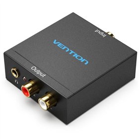 Conversor de Audio Vention BDFB0-EU, Entrada Toslink e RCA, Saída 2x RCA