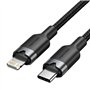 Cabo USB Tipo-C Lightning Vention LALBH, USB Tipo-C Macho - Lightning Macho, 27W, 480Mbps, 2m, Preto