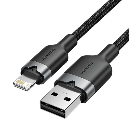 Cabo USB Lightning Vention LANBF, USB Macho - Lightning Macho, 480Mbps, 1m, Preto