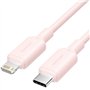 Cabo USB 2.0 Tipo-C Lightning Vention LAKPH, USB Tipo-C Macho - Lightning Macho, Até 27W, 480Mbps, 2m, Rosa