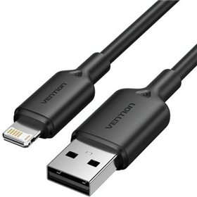 Cabo USB 2.0 Lightning Vention LAMBH, USB Macho - Lightning Macho, 480Mbps, 2m, Preto