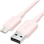 Cabo USB 2.0 Lightning Vention LAMPH, USB Macho - Lightning Macho, 480Mbps, 2m, Rosa