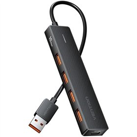 Hub USB 3.2 Vention CHOBB, 4xUSB, 1xUSB Tipo-C PD, 15cm, Preto