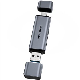 Leitor de Cartões Externo Vention CLLH0, USB 3.0, USB Tipo-C