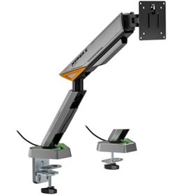 Suporte de mesa para monitor gamer Aisens DT49TSRRGB-347/Giratório/Inclinável/Até 16 kg/Com iluminação RGB
