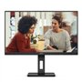 Monitor multimídia AOC 24E3QAF Full HD de 23,8", altura ajustável, preto