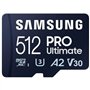 Cartão de memória microSD XC Samsung Pro Ultimate 512 GB com adaptador/ Classe 10/ 200 MBs