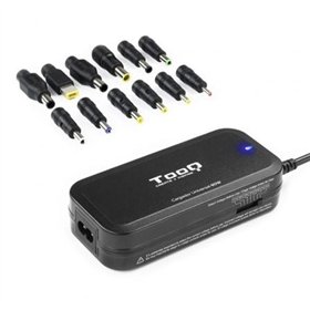 Carregador para laptop TooQ TQLC-90BS02M/ 90 W/ Manual/ 12 conectores/ Voltagem 15-24 V/ 1 USB