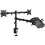 TooQ DB1202TN-B Suporte de mesa para 2 monitores e 1 laptop/giratório/inclinável/até 9 kg