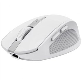 Mouse Bluetooth sem fio compacto Trust Ozaa/ Bateria recarregável/ Até 3200 DPI/ Branco